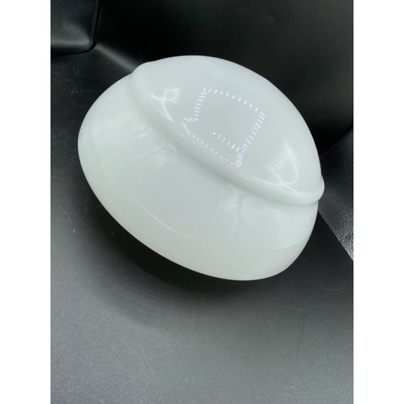 Vintage Art Deco White Glass Ceiling Globe, Light Shade Domed 11" Diameter - Picture 9 of 14